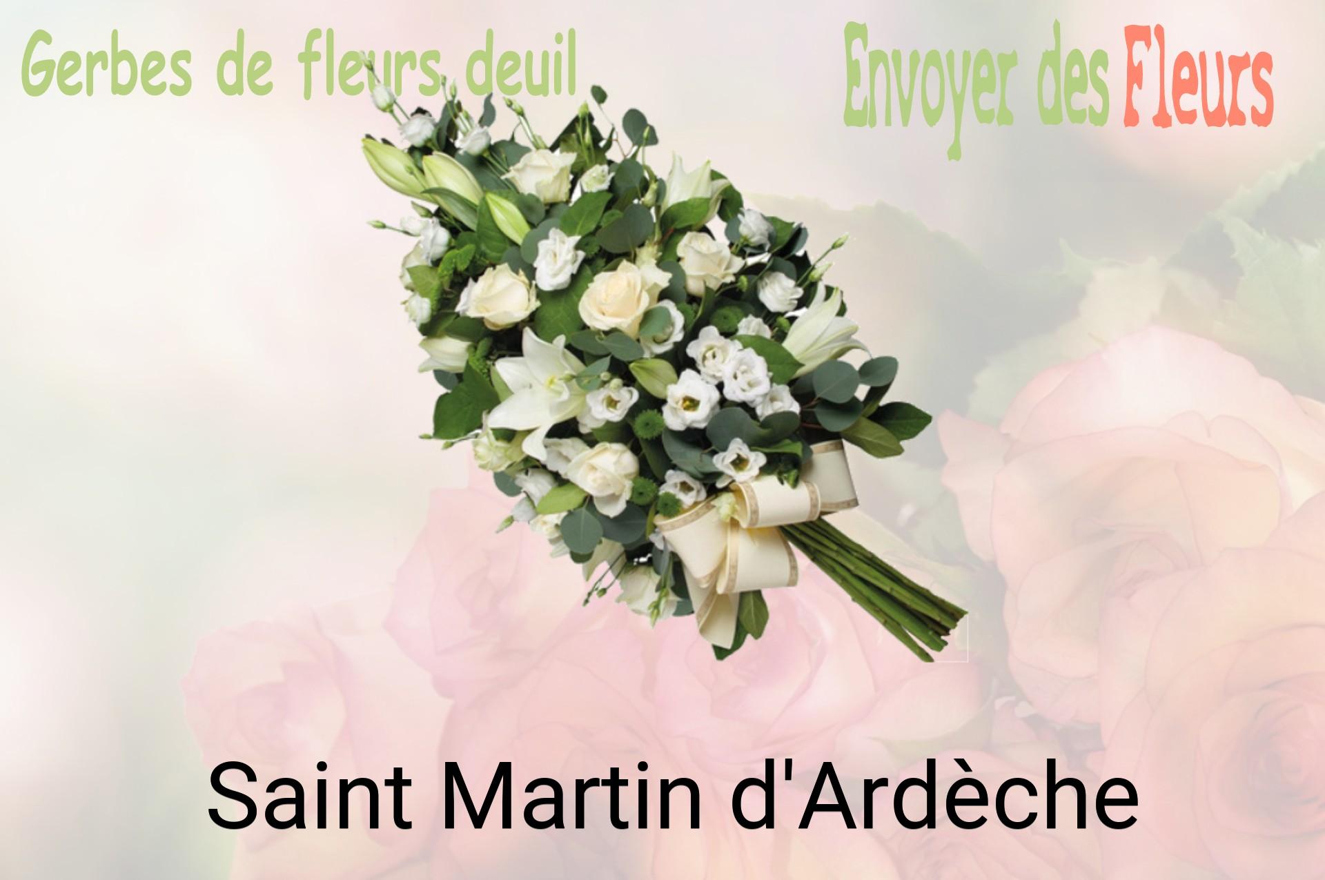 Gerbe de fleurs de deuil livrée à Saint-Martin-d'Ardèche